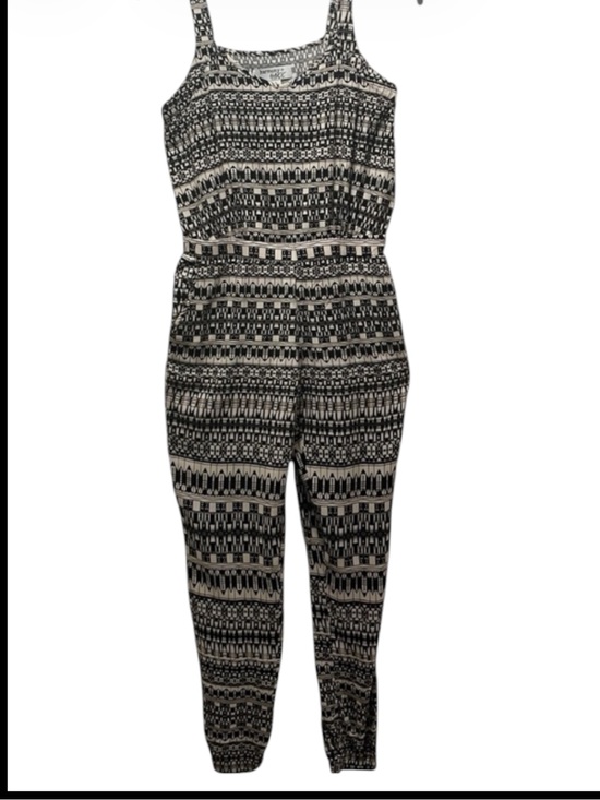 Harmony + Havoc Pants - Harmony + Havoc Jumpsuit In Black and Cream Geo Design.